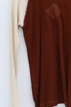 BASERANGE Long-sleeved patchwork top T-shirt series Portugal BAS-TOGN-CG-AU23-SHAOHONG Burned pompom